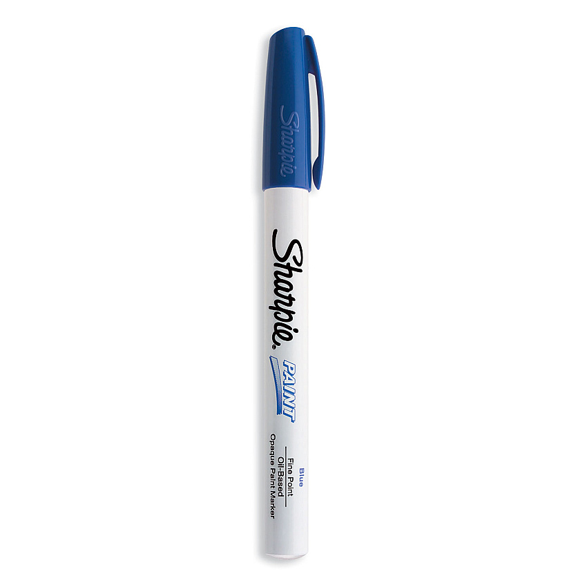 Sharpie Permanent Paint Marker, Fine Bullet Tip, Blue (35536)