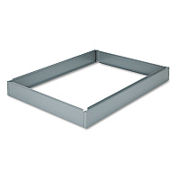 Base for Safco Steel Five-Drawer 50" x 38" Stackable Flat Files, 53.5" x 38.75" x 6", Gray (4999GRR)