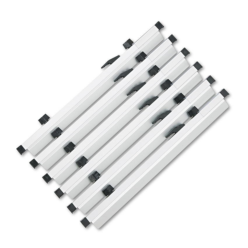 Safco Sheet File Hanging Clamps, 100 Sheets Per Clamp, 18" Length, 6/Carton (50016)