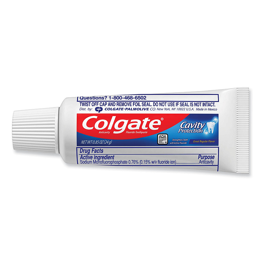 Colgate&reg; Toothpaste, Personal Size, 0.85 oz Tube, 240 Tubes (09782)