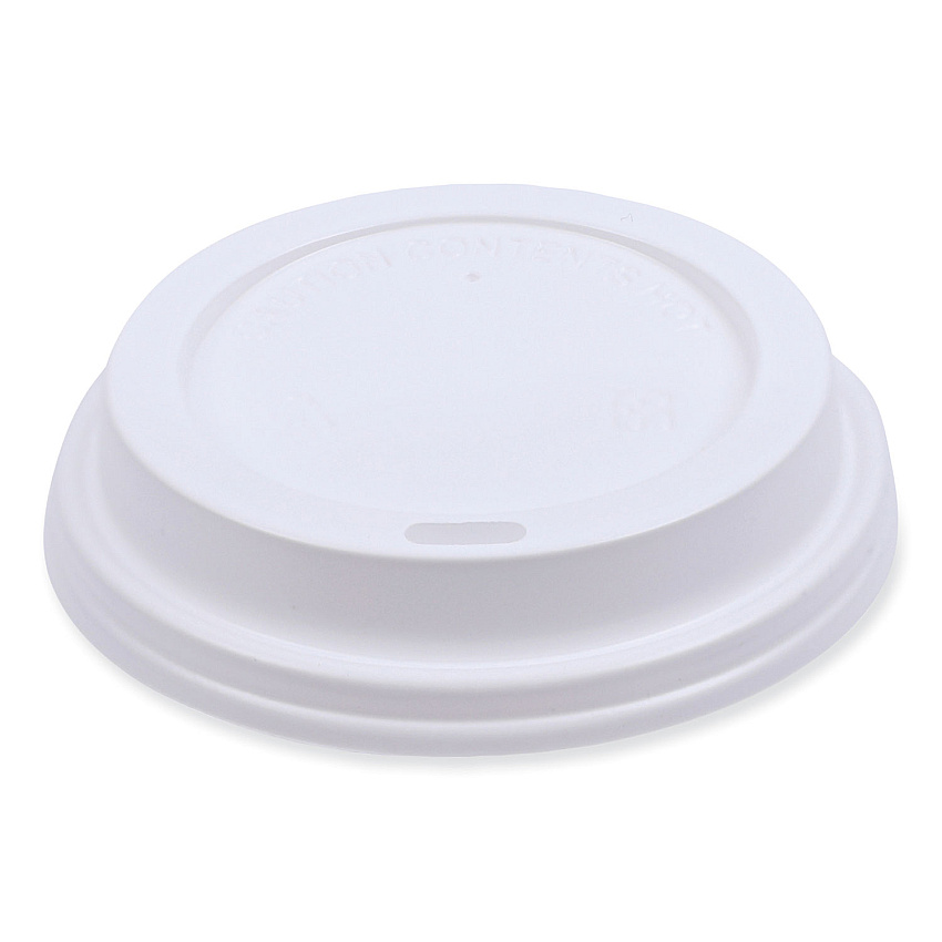 Boardwalk&reg; Hot Cup Lids for 10 oz., - 16 oz., Cups, White, 1000 Lids (BWKDEERHLIDW)