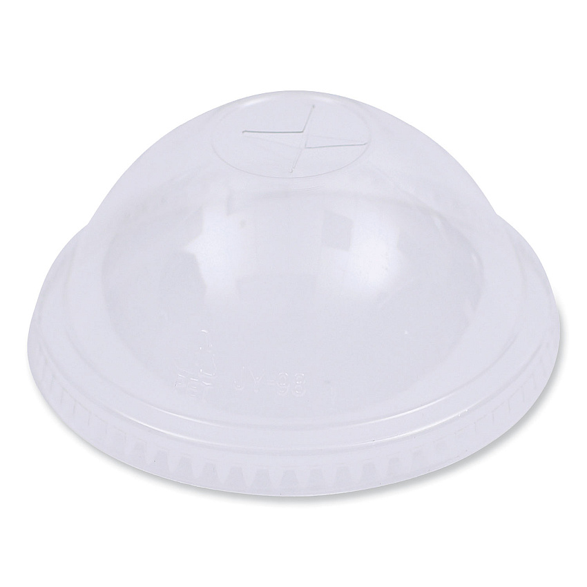 Boardwalk PET Cold Cup Dome Lids, Fits 14 oz to 24 oz Plastic Cups, Clear, 100 Lids/Sleeve, 10 Sleeves/Carton (BWKPETDOME)