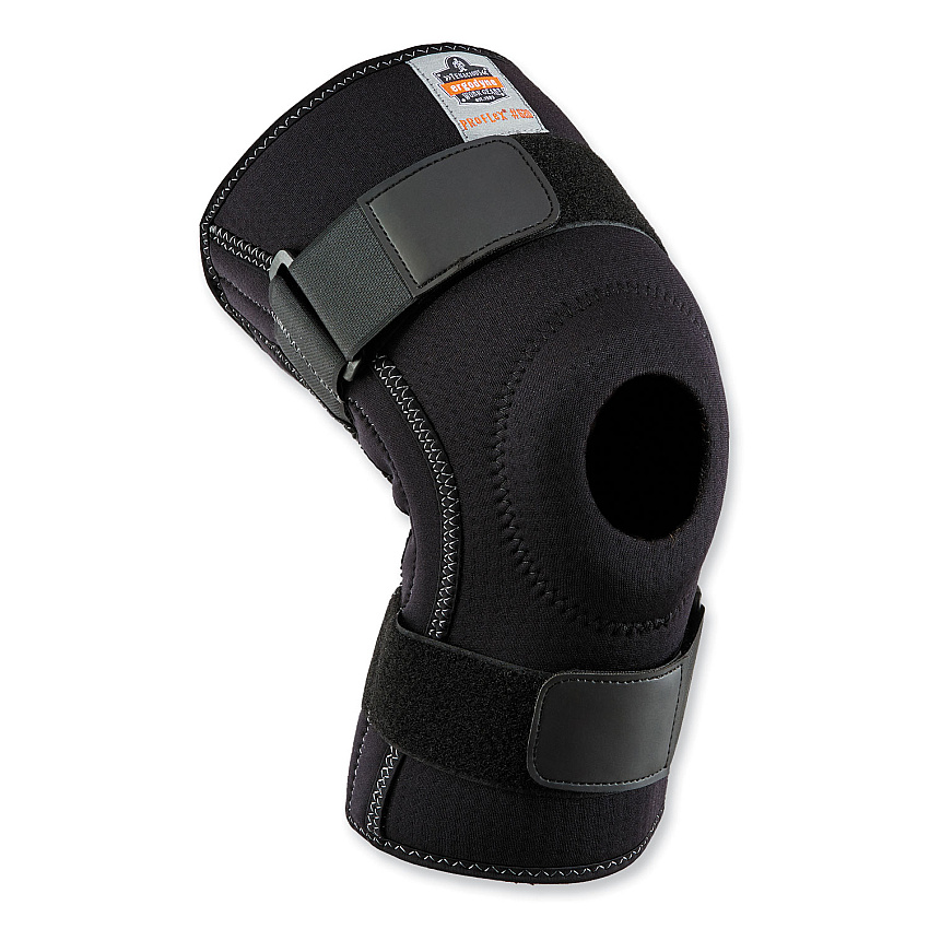 ergodyne ProFlex 620 Open Patella Spiral Stays Knee Sleeve, X-Large, Black (16545)