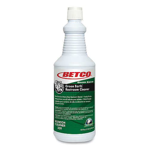 Betco Green Earth RTU Restroom Cleaner, Fresh Mint Scent, 32 oz Bottle, 12/Carton (3091200)