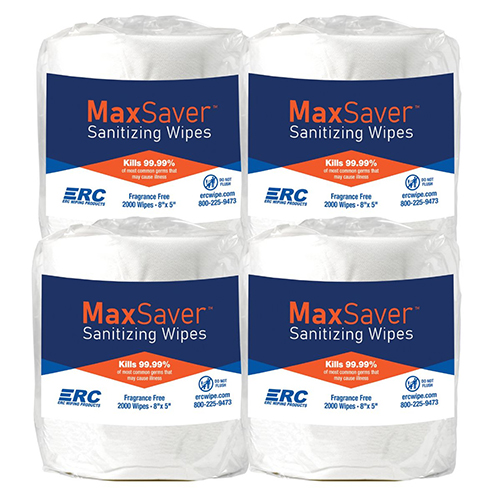 Maxsaver Sanitizing Wipes, 2000/rl - Case Of 4 Rolls (BW8000)