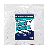 W11 Washcloth Size Terry Wipers White - 10lb Bag (N-W11-10BG)