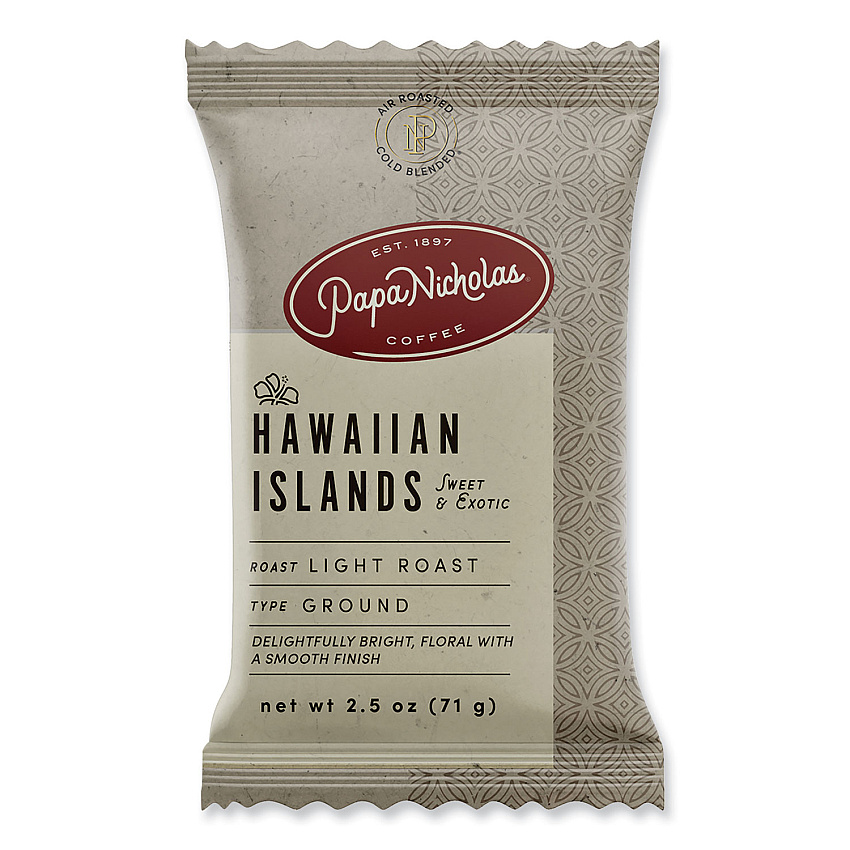 PapaNicholas Coffee Premium Coffee, Hawaiian Islands Blend, 18/Carton (25181)