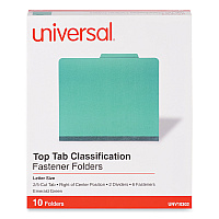 Universal Bright Colored Pressboard Classification Folders, 2