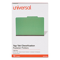 Universal Bright Colored Pressboard Classification Folders, 2