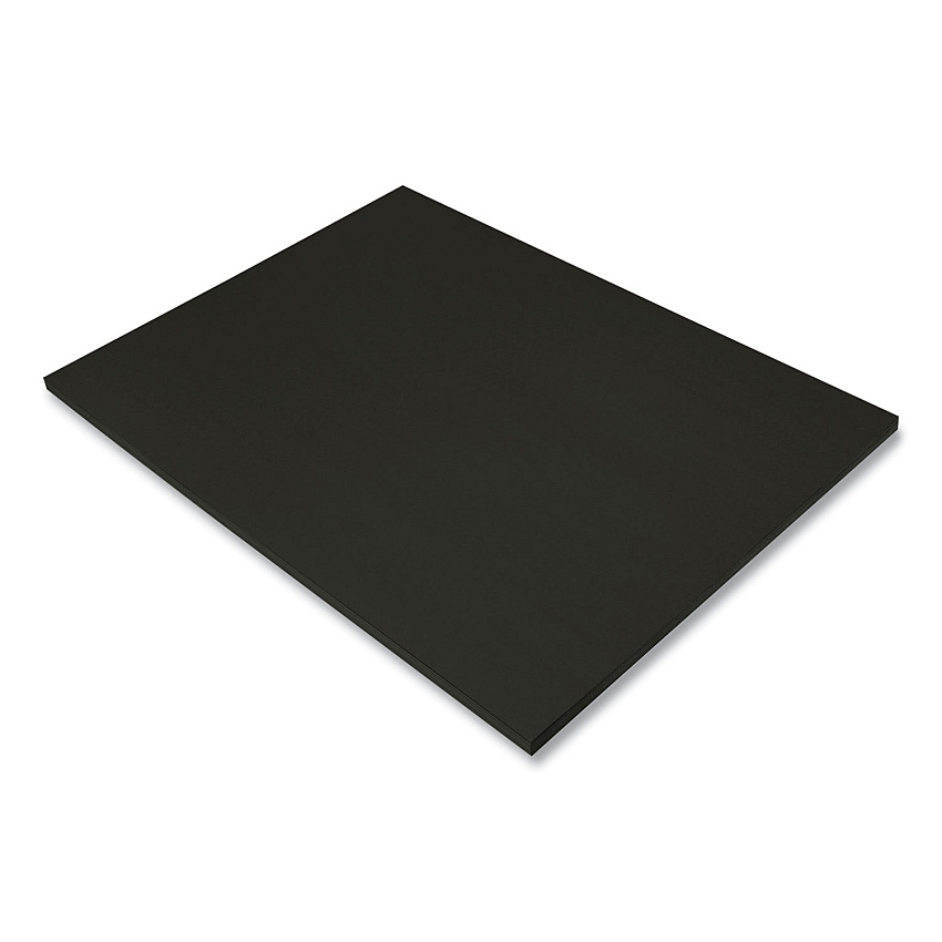 Prang SunWorks Construction Paper, 50 lb Text Weight, 18 x 24, Black, 50/Pack (6317)