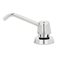 Manual Top-fill Liquid Soap Dispenser, 4" Spout, 20 Oz, 5.63 X 5.63 X 11.25, Chrome