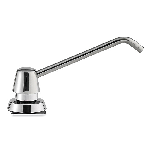 Manual Top-fill Liquid Soap Dispenser, 6" Spout, 20 Oz, 7.63 X 7.63 X 12.13, Chrome