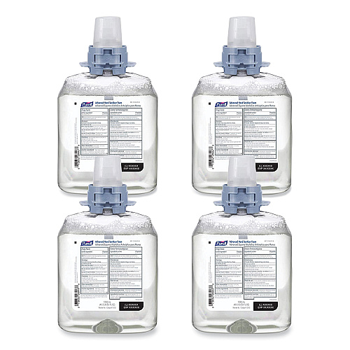 PURELL Advanced Hand Sanitizer Foam, For CS4 and FMX-12 Dispensers, 1,200 mL, Unscented, 4/Carton (519204CT)