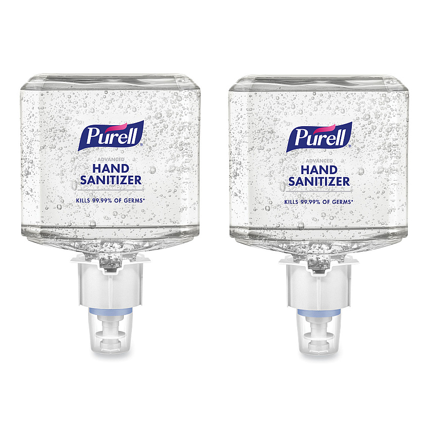PURELL Advanced Hand Sanitizer Gel Refill, 1,200 mL, Clean Scent, For ES6 Dispensers, 2/Carton (646302)