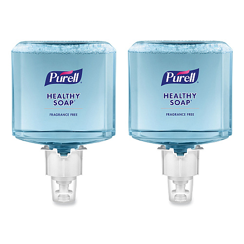 PURELL HEALTHY SOAP Gentle and Free Foam Refill, For ES6 Dispensers, Fragrance-Free, 1,200 mL, 2/Carton (647202)