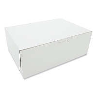 SCT White One-Piece Non-Window Bakery Boxes, 11 x 8 x 4, White, Paper, 100/Bundle (0980)