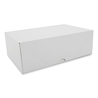 SCT Two-Piece Sausage and Meat Patty Boxes, 12.12 x 7.87 x 4, White, Paper, 125/Carton (1713)