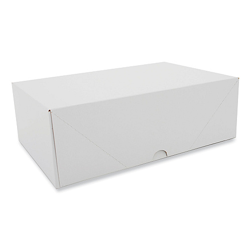 SCT Two-Piece Sausage and Meat Patty Boxes, 12.12 x 7.87 x 4, White, Paper, 125/Carton (1713)