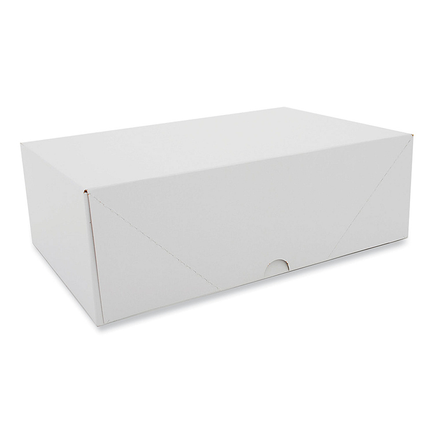 SCT Two-Piece Sausage and Meat Patty Boxes, 12.12 x 7.87 x 4, White, Paper, 125/Carton (1713)