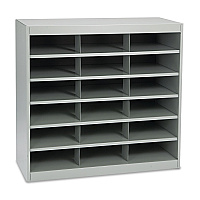 Safco Steel Project Center Organizer, 18 Pockets, 37.5 x 15.75 x 36.5, Gray (9264GR)