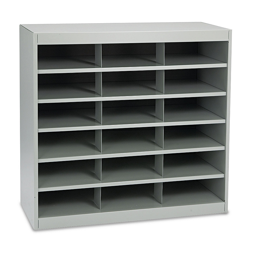 Safco Steel Project Center Organizer, 18 Pockets, 37.5 x 15.75 x 36.5, Gray (9264GR)