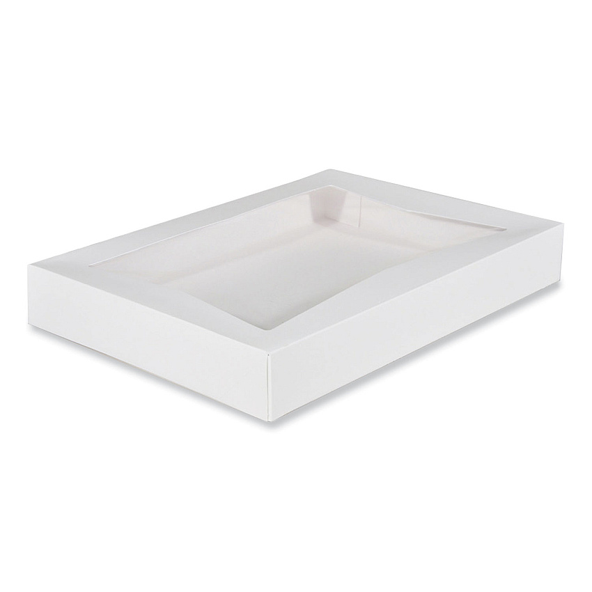 SCT Window Flag Design Pie Boxes, 16 x 12 x 2.25, White, Paper, 100/Carton (24543)
