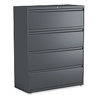 Alera Lateral File, 4 Legal/Letter/A4/A5-Size File Drawers, Charcoal, 42" x 18.63" x 52.5" (ALEHLF4254CC)