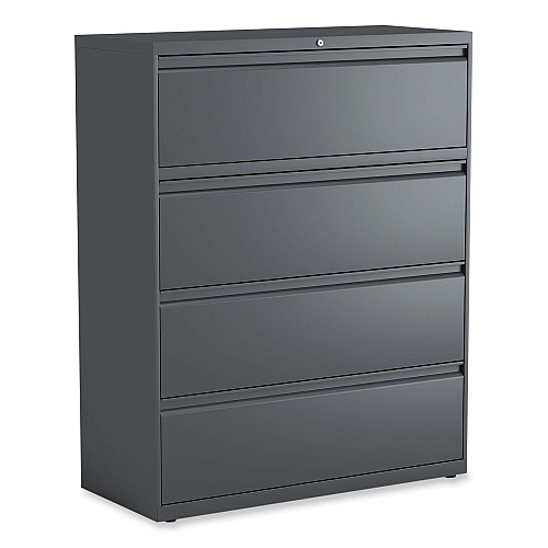 Alera Lateral File, 4 Legal/Letter/A4/A5-Size File Drawers, Charcoal, 42" x 18.63" x 52.5" (ALEHLF4254CC)