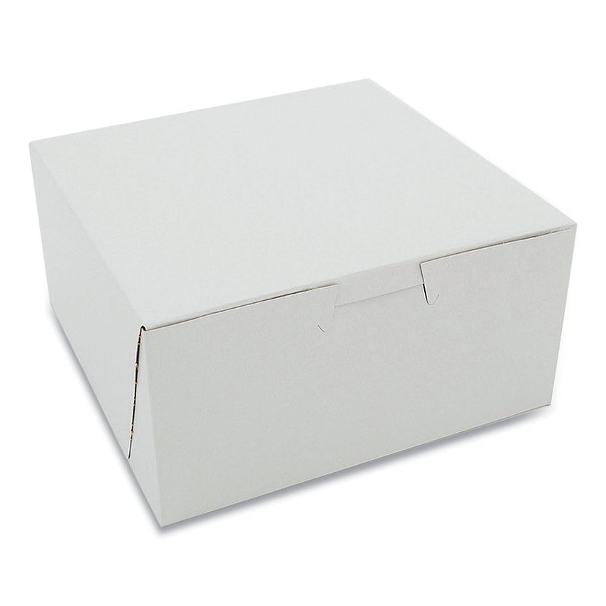 SCT White One-Piece Non-Window Bakery Boxes, Standard, 3 x 6 x 6, White, Paper, 250/Carton (1505)