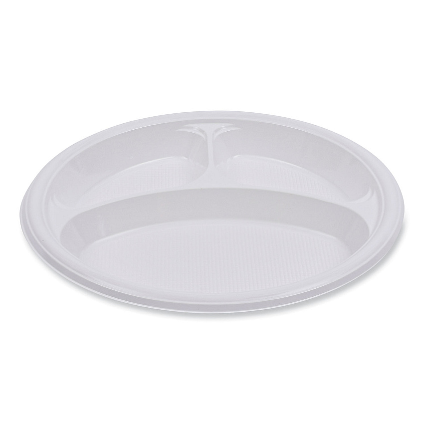 Boardwalk&reg; Hi-Impact Plastic Dinnerware, Plate, We, 500 Plates (BWKPLTHIPS10WH3)