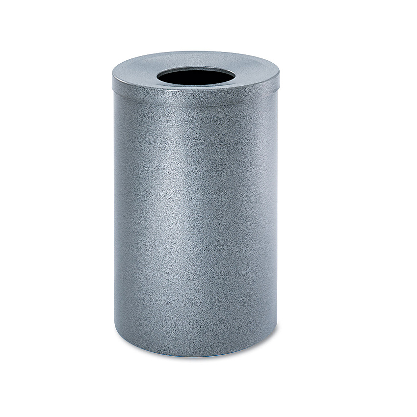 Safco Black Speckle Receptacles, 35 gal, Steel, Black Speckle (9677NC)