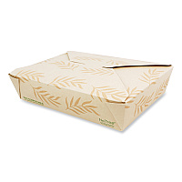 World Centric No Tree Folded Takeout Containers, 50 oz, 6.2 x 8.5 x 1.85, Natural, Sugarcane, 200/Carton (TONT2)