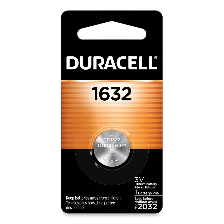 Duracell Lithium Coin Batteries, 1632 (DL1632BPK)