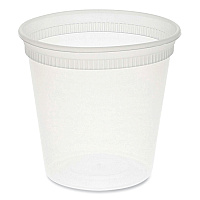 Pactiv Newspring DELItainer Microwavable Container, 24 oz, 4.55 x 4.55 x 4.35, Clear, Plastic, 480/Carton (YL5024)