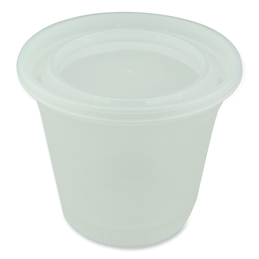 Pactiv Newspring DELItainer Microwavable Container, 32 oz, 5.5 x 5.5 x 4.9, Clear, Plastic, 200/Carton (L8328)