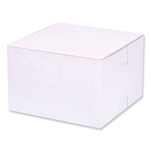 SCT Bakery Boxes, Standard, 6 x 6 x 4, White, Paper, 250/Carton (1509)