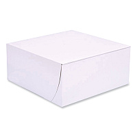 SCT Bakery Boxes, Standard, 9 x 9 x 4, White, Paper, 200/Carton (1561)