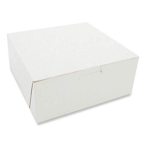 SCT Bakery Boxes, Standard, 7 x 7 x 3, White, Paper, 250/Carton (1517)