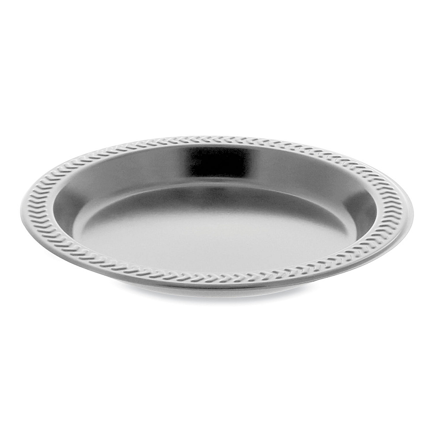 Pactiv Meadoware Impact Plastic Dinnerware, Plate, 6" dia, Black, 1,000/Carton (YMI6E)