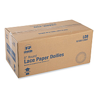 AmerCareRoyal Lace Doilies, Round, 8", White, 5,000/Carton (LD8)