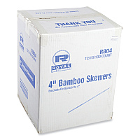 AmerCareRoyal Bamboo Skewers, Paper, 4", Natural, 19,200/Carton (R804)