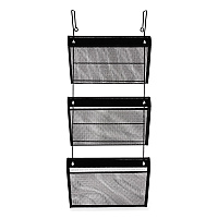 Universal Mesh Three-Pack Wall Files, 3 Sections, Letter Size, 14.13