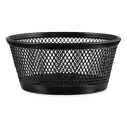 Universal Jumbo Mesh Storage Dish, 4.38" Diameter x 2"h, Black (UNV20014)