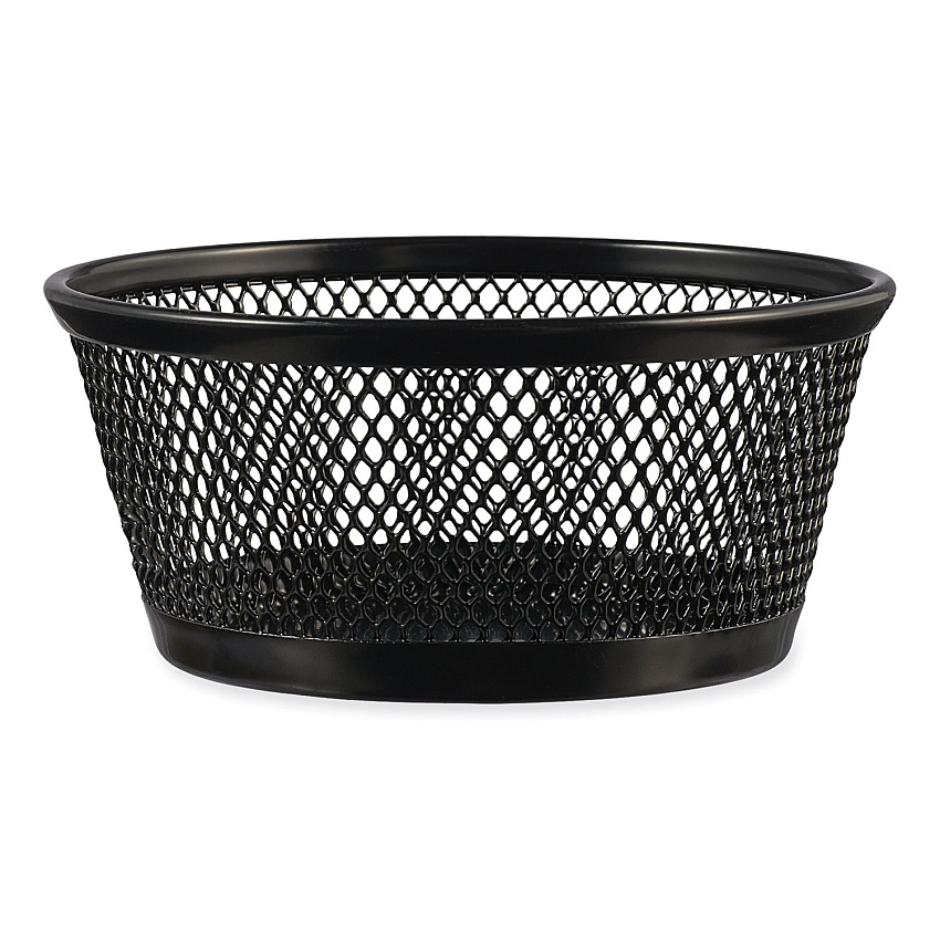 Universal Jumbo Mesh Storage Dish, 4.38" Diameter x 2"h, Black (UNV20014)
