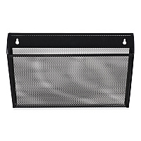 Mesh Wall File Rack - 6-Piece Set, 1 Pocket Each, Steel Hanging File Holder For Office & School (Black)