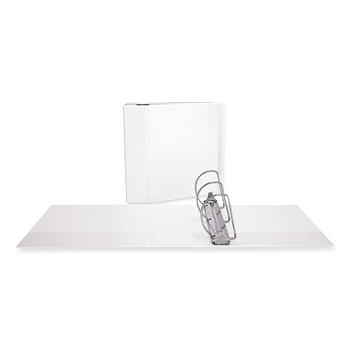 Universal Slant D-Ring View Binder, 3 Rings, 5" Capacity, 11 x 8.5, White (UNV20997)