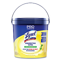 Lysol&reg; Professional Disinfecting Wipe Bucket, 1-Ply, 6 x 8, Lemon and Lime Blossom, White, 800 Wipes (99856EA)