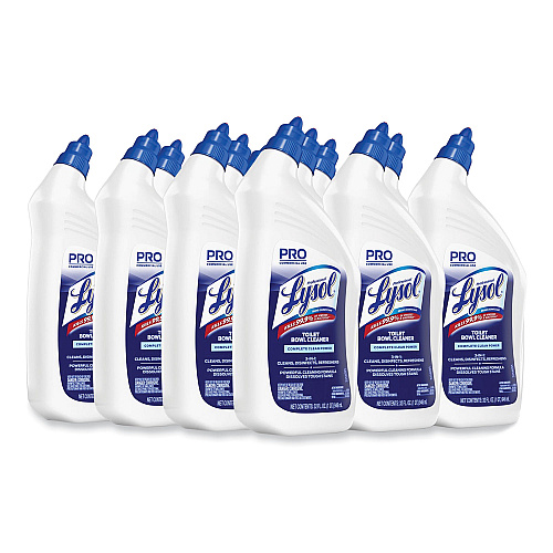 Lysol&reg; Power Toilet Bowl Cleaner, Wintergreen, 32 oz., 12 Bottles (74278CT)
