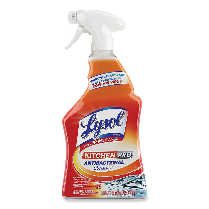 Lysol&reg; Pro Kitchen Antibacterial Cleaner, 22 oz. Spray Bottle (79556EA)