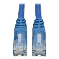 Tripp Lite CAT6 Gigabit Snagless Molded Patch Cable, 1 ft, Blue (N201001BL)